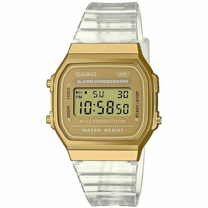 Montre Unisexe Casio VINTAGE COLLECTION - TRANSPARENT BAND - GOLD