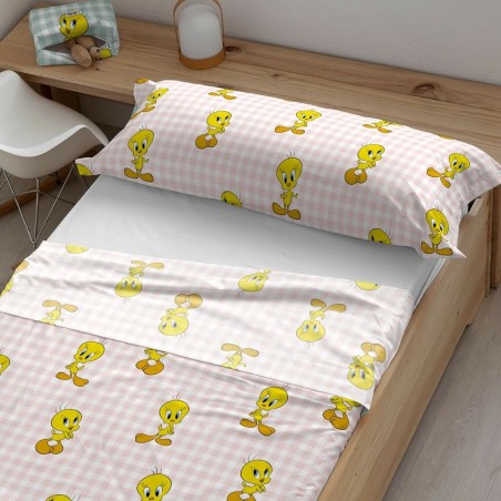 Jeu de draps Looney Tunes Tweety Multicouleur 175 x 270 cm