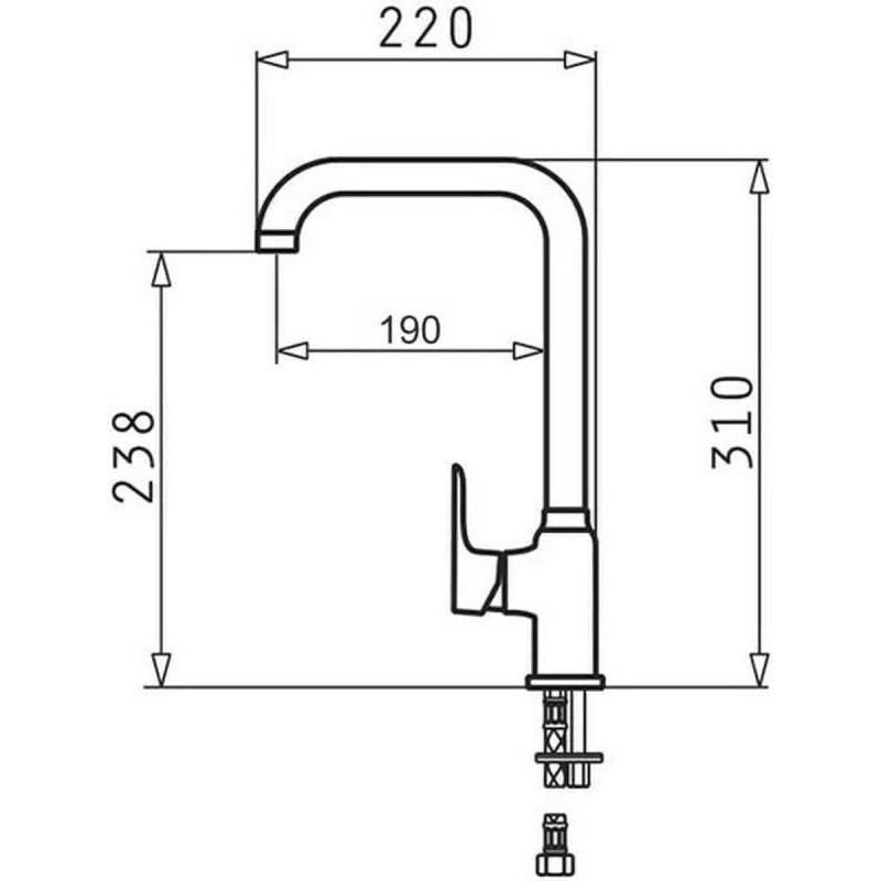 Kitchen Tap Pyramis 090 923 138 Vanille