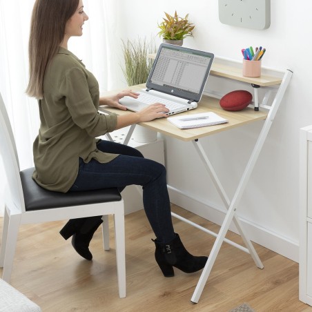 Bureau Pliable avec Étagère Tablezy InnovaGoods