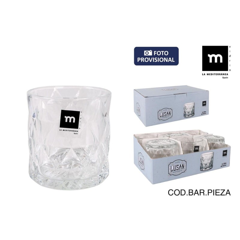 Verre La Mediterránea Lusan Multicouleur 350 ml 48 Unités