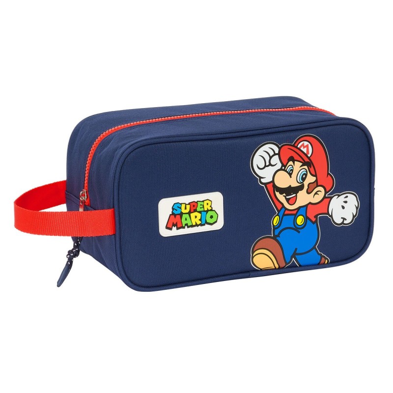 Range-Chaussures de Voyage Super Mario World Blue marine 29 x 15 x 14 cm