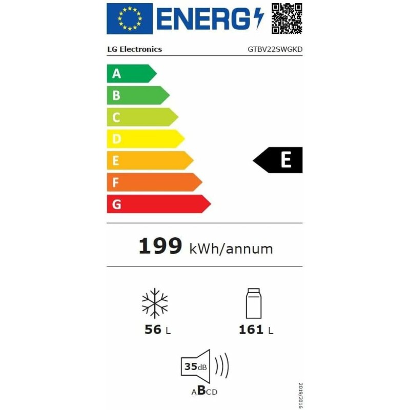 Réfrigérateur Combiné LG GTBV22SWGKD Blanc