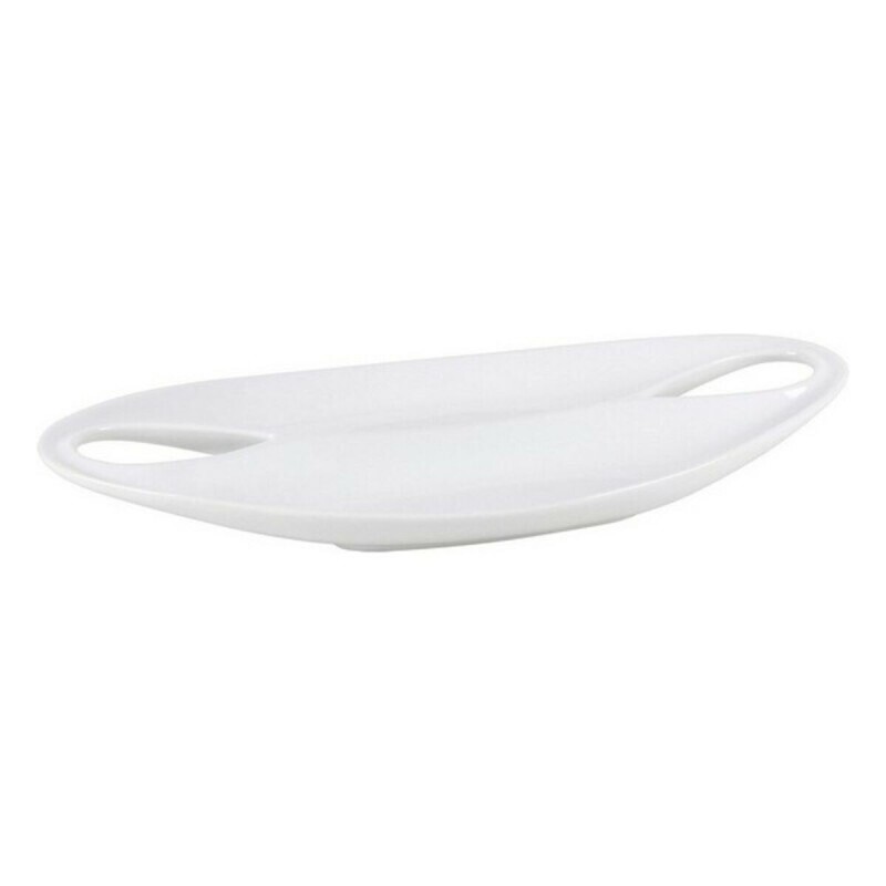 Plateau Etrusca Double Porcelaine Blanc (36