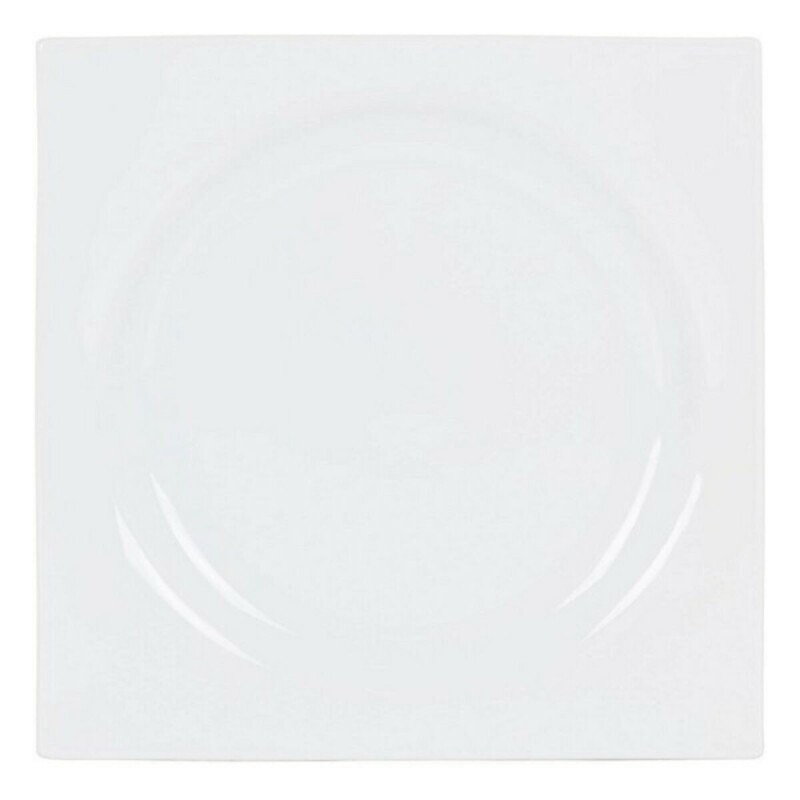 Assiette plate Zen Porcelaine Blanc (27 x 27 x 3 cm)