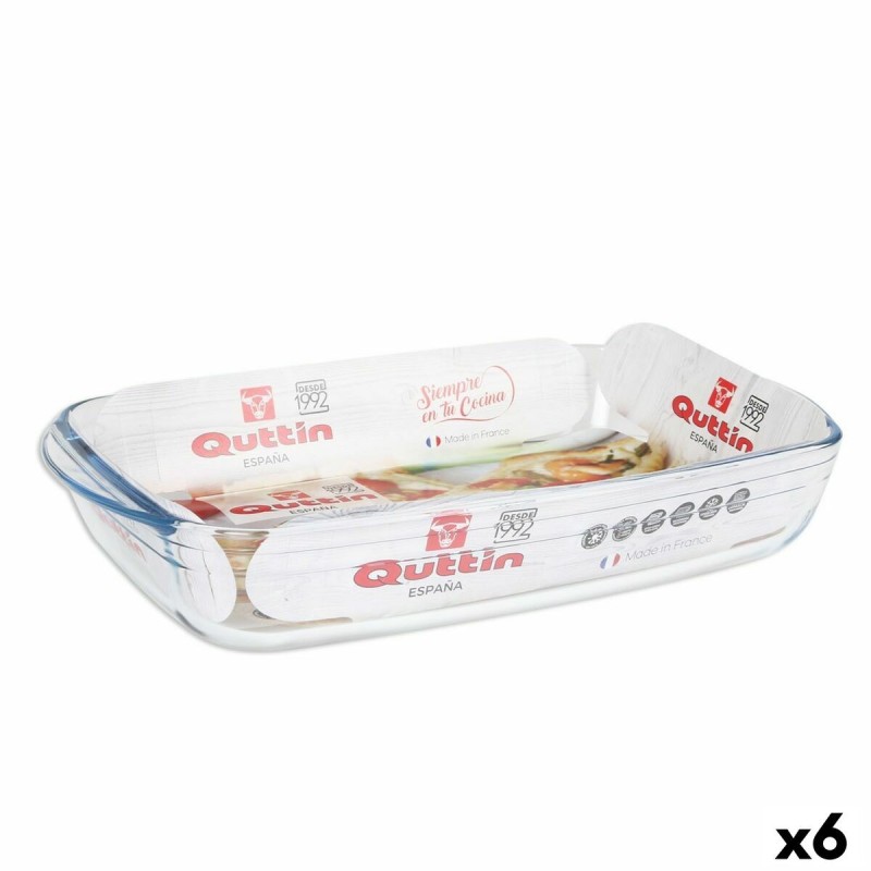 Plat de Four Quttin   Transparent verre Rectangulaire 4