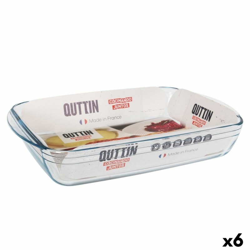 Plat de Four Quttin   Transparent verre Rectangulaire 5 L 40