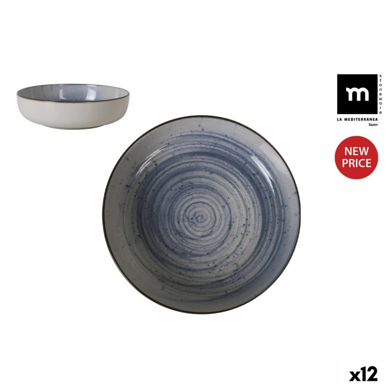 Assiette creuse La Mediterránea Swirl Ø 18 cm (12 Unités)