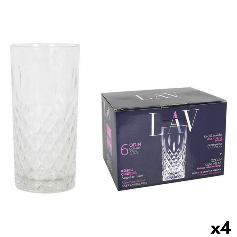 Set de Verres LAV Odin 6 Pièces (4 Unités) (356 ml)