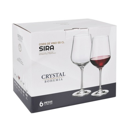 Set de Verres Bohemia Crystal Sira 580 ml 6 Pièces (4 Unités)