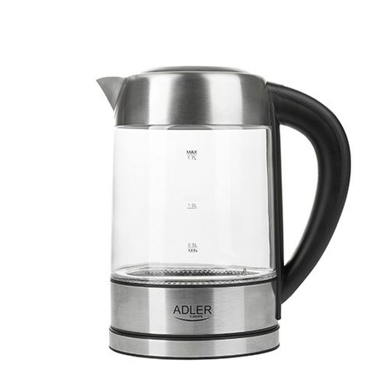 Bouilloire Adler AD 1247 Verre Gris acier verre 2200 W 1,7 L