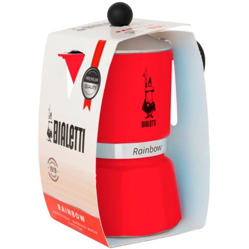 Cafetière Italienne Bialetti Rainbow Rouge Aluminium 60 ml