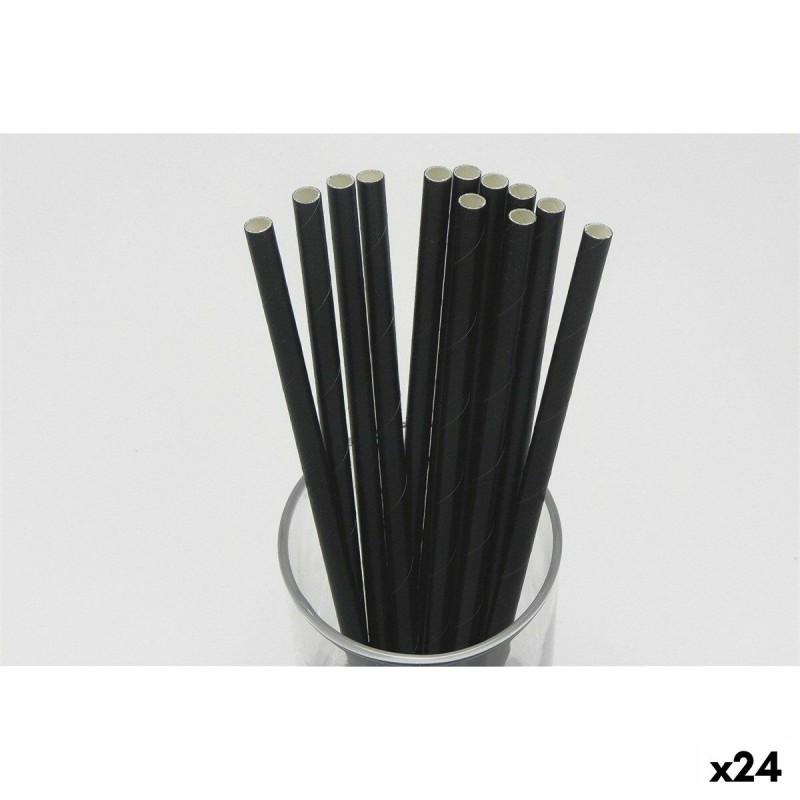 Pailles Algon Carton Noir 20 Pièces 24 Unités