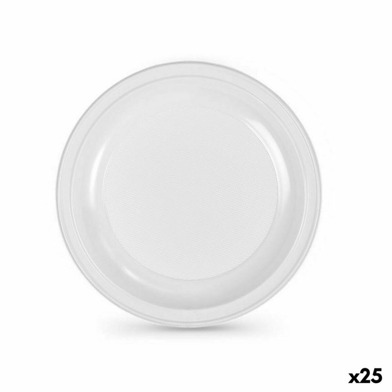 Lot d'assiettes réutilisables Algon Blanc Plastique 25 x 25 x 1