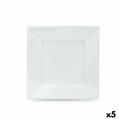 Lot d'assiettes réutilisables Algon Blanc Plastique 23 x 23 x 1