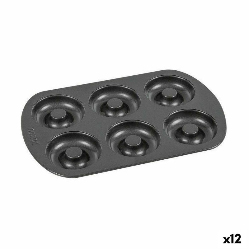 Moule pour four Quttin Donuts Acier au carbone Noir 32 x 21 x 2