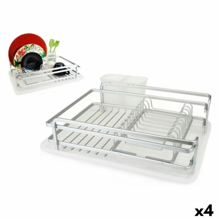 Égouttoir pour Évier Confortime Alluma Aluminium 43 x 32 x 12 cm (4 Unités)