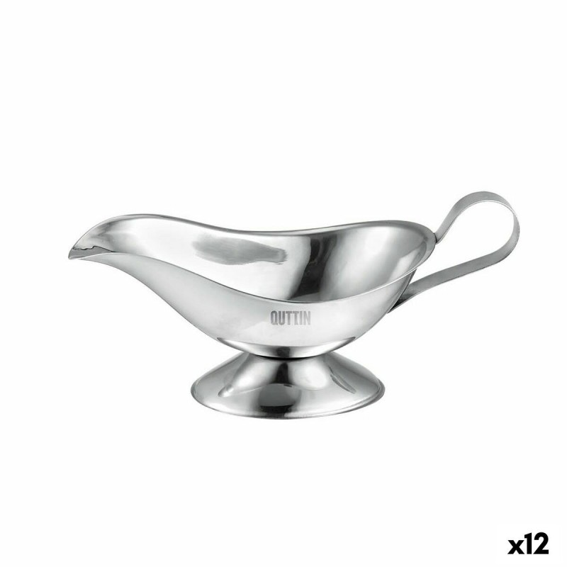 Saucière Quttin 240 ml Argenté Acier (12 Unités)