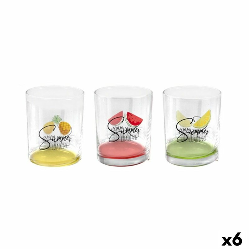 Set de Verres Home Style Summer Fruits 280 ml 3 Pièces (6 Unités)