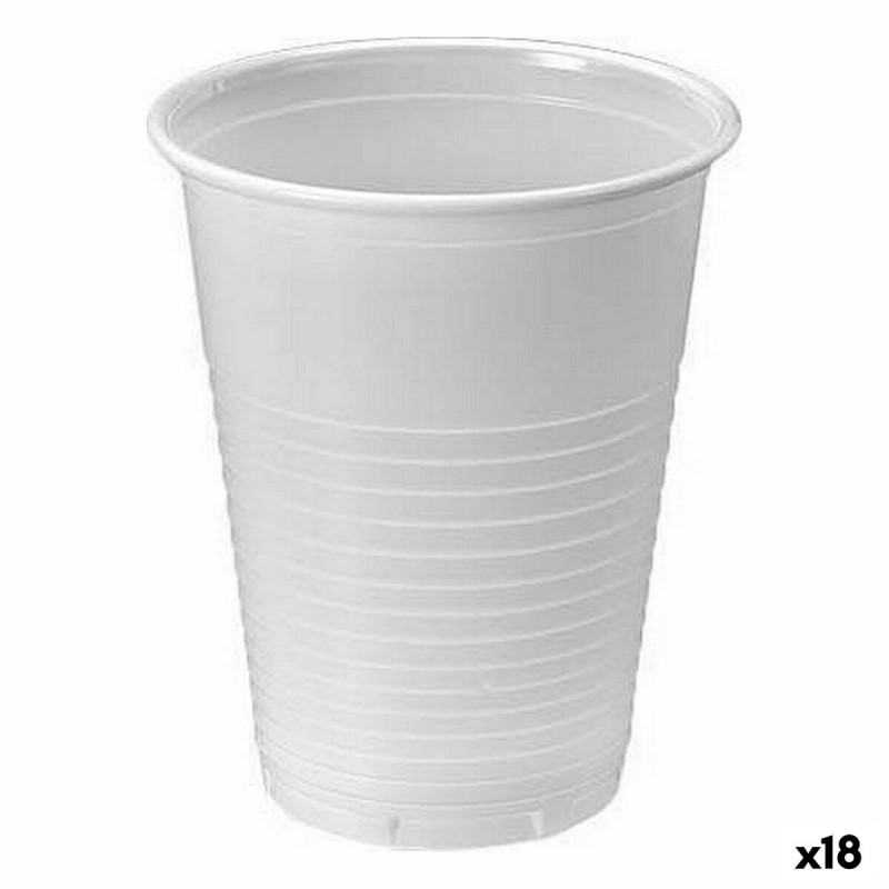 Lot de verres réutilisables Algon Blanc 50 Pièces 200 ml (18 Unités)