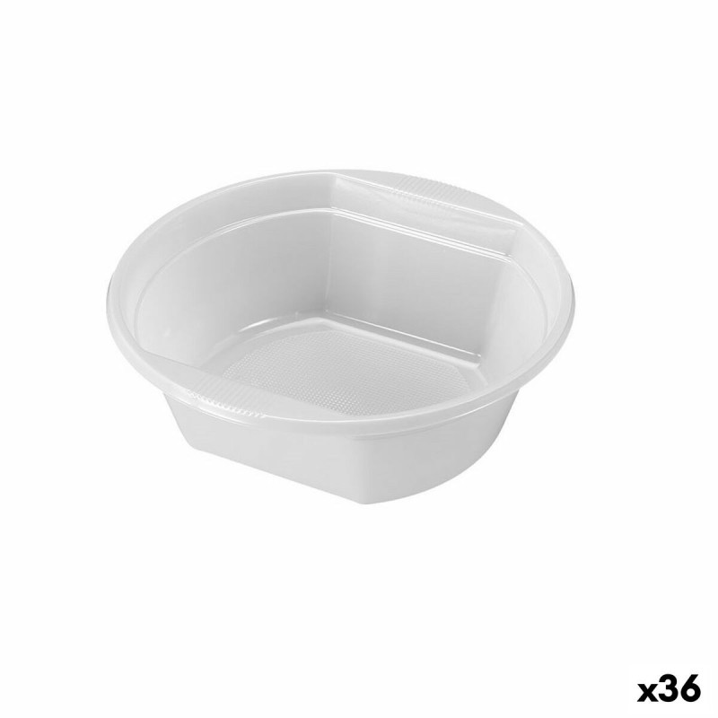 Lot de bols réutilisables Algon 500 ml Blanc Plastique 6 Pièces (36 Unités)