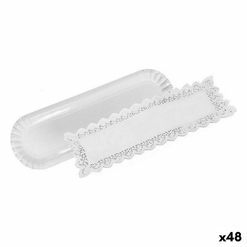 Jeux de plateaux Algon Blanc 10 x 36 cm Produits à usage unique (2 Pièces) (48 Unités)