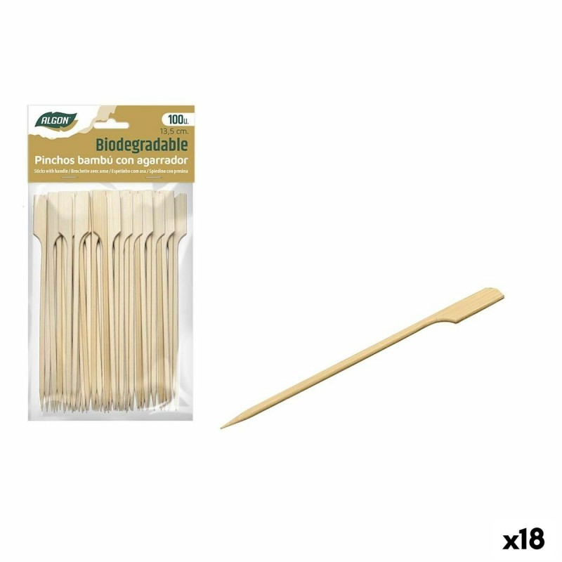 Ensemble de brochettes pour barbecue Algon Bambou 100 Pièces 13