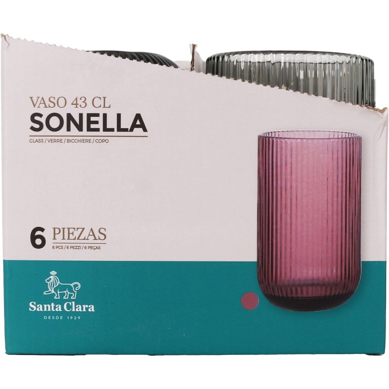 Verre d'eau Santa Clara Sonella Vert 430 ml (36 Unités)