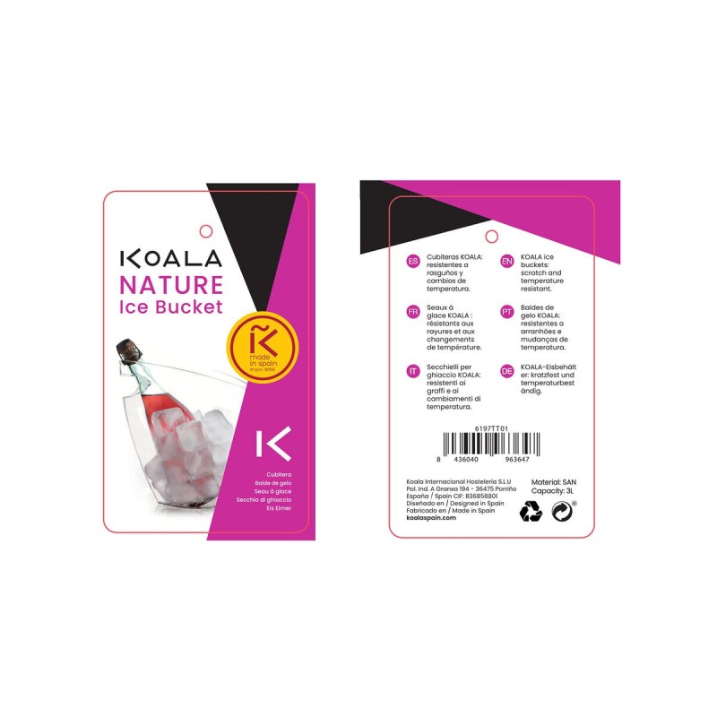 Sceau à Glace Koala 6197TT01 Transparent Plastique