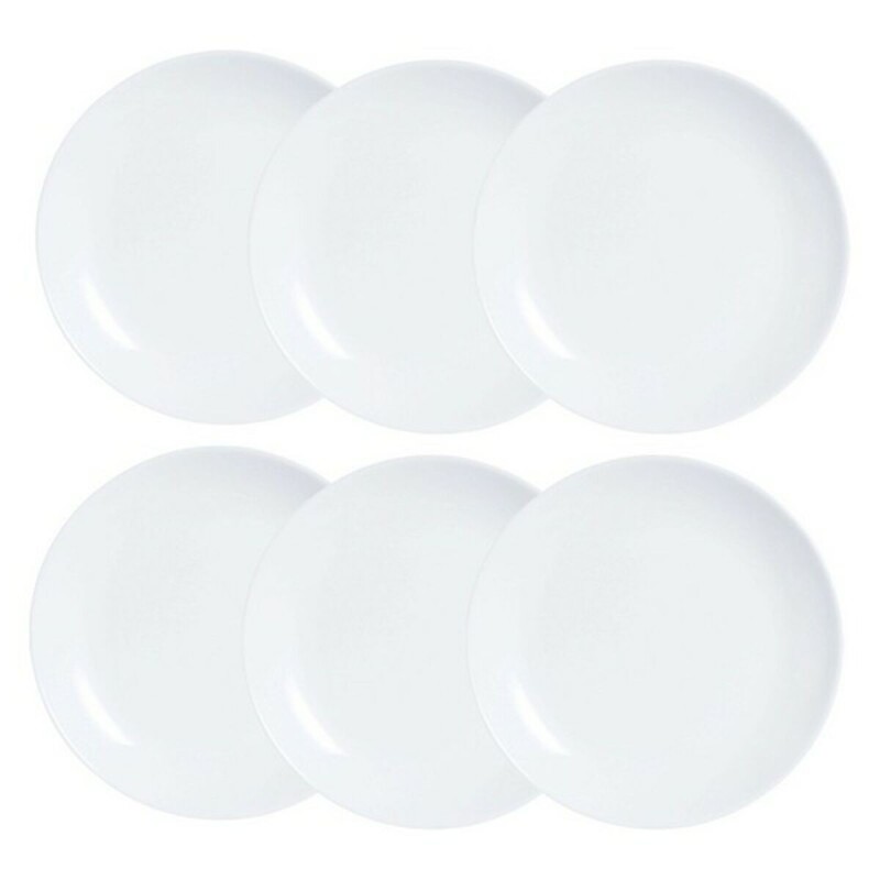 Service de vaisselle Luminarc Diwali 6 pcs Blanc verre 19 cm