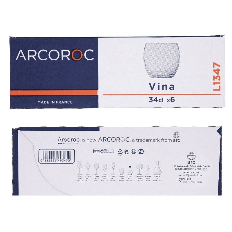 Set de Verres Arcoroc 79698 Transparent verre 420 ml (12 Unités)