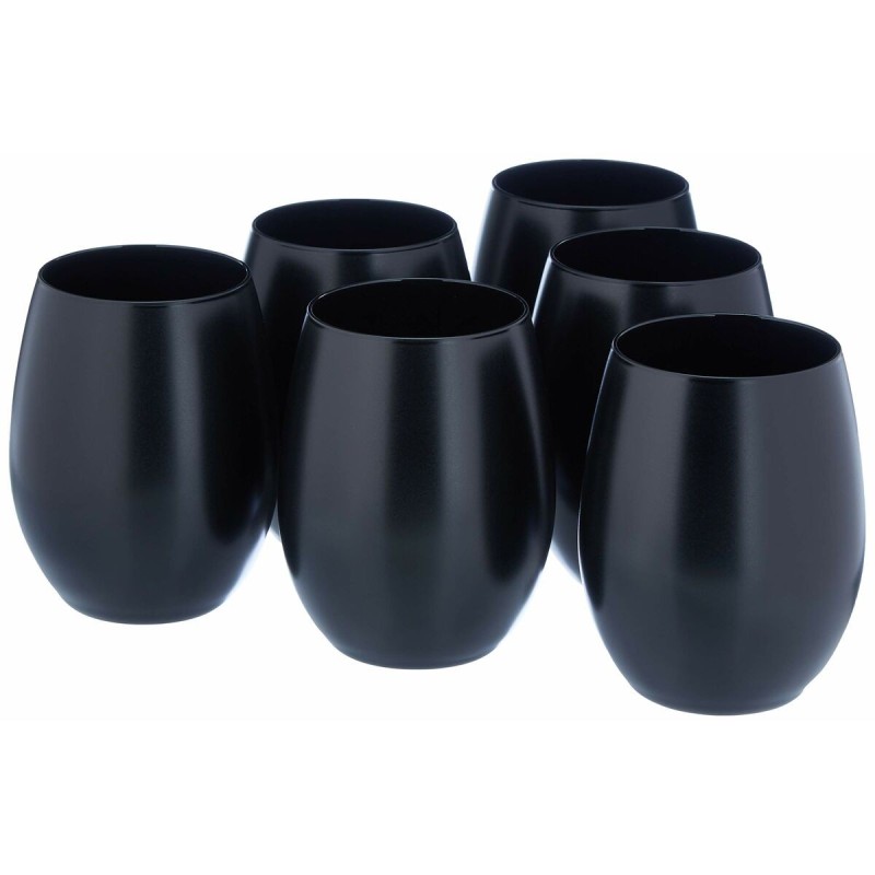 Set de Verres Chef&Sommelier PRIMARY BLACK Noir verre 360 ml 6 Pièces