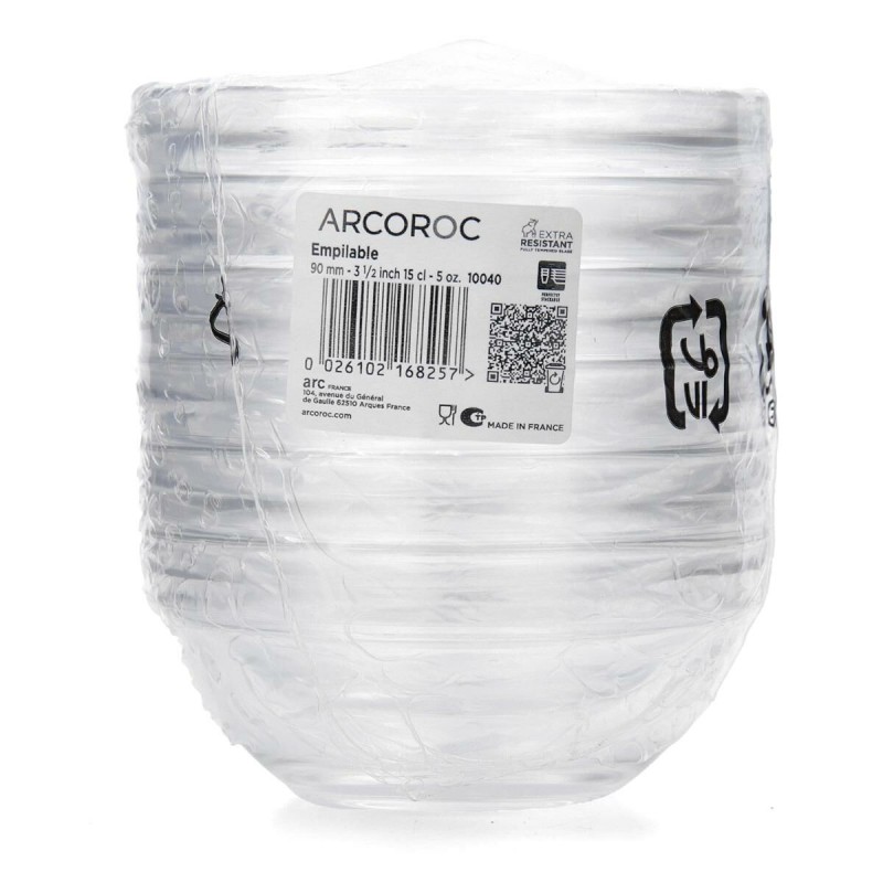 Bol Arcoroc Appetizer Blanc verre 10 cm 6 Pièces