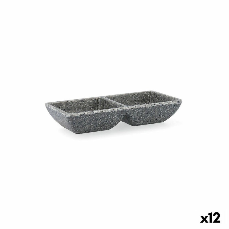 Plateau apéritif Quid Lonja Gris Plastique 17 x 7 x 3 cm (12 Unités)