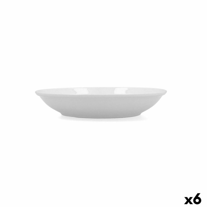 Assiette creuse Bidasoa Glacial Coupe Céramique Blanc (21 cm) (Pack 6x)