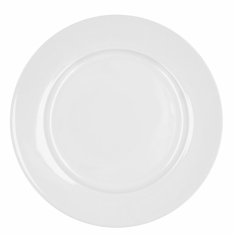 Assiette plate Bidasoa Glacial Ala Ancha Céramique Blanc Ø 30 cm (Pack 4x)