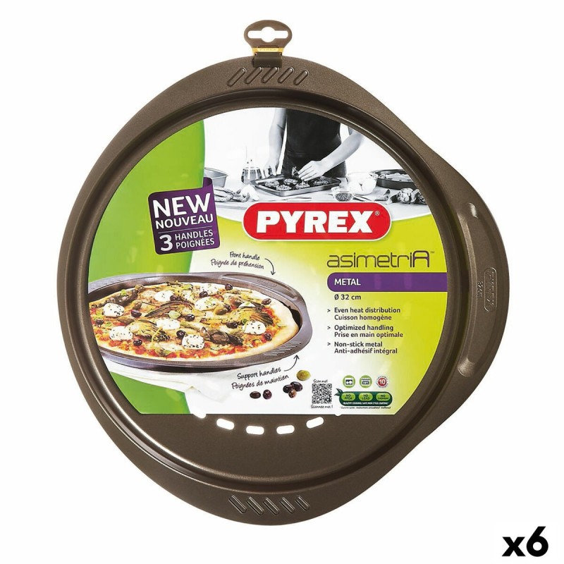 Moule à pizza Pyrex Asimetria Métal Ø 32 cm (6 Unités)