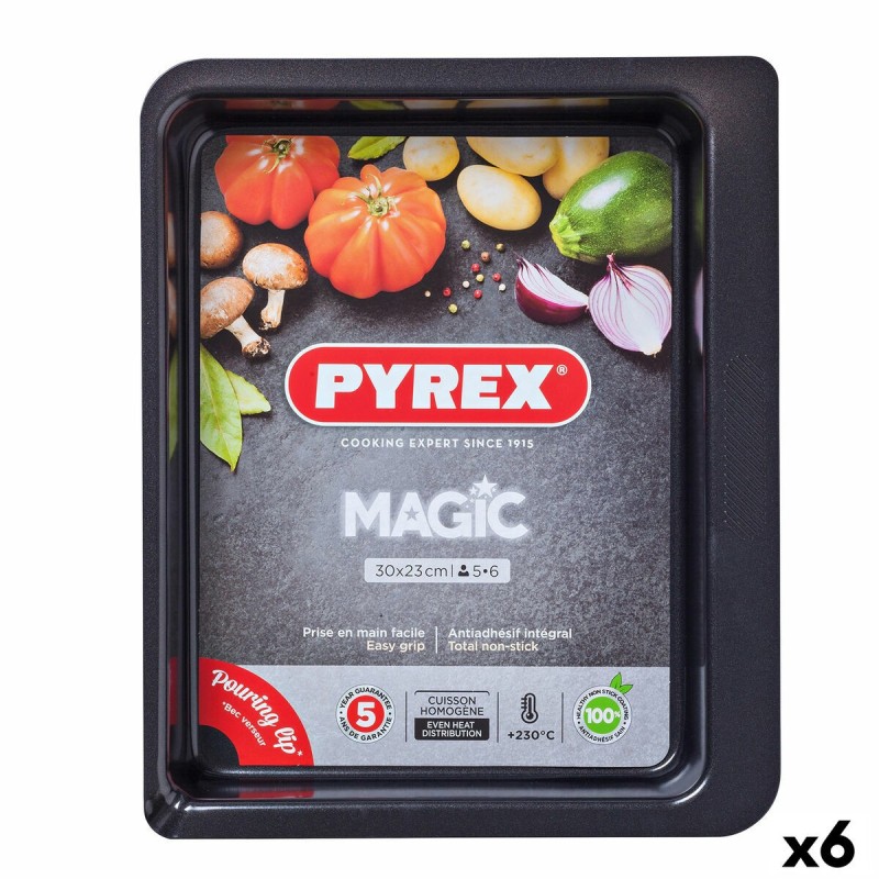 Plat de Four Pyrex Magic Rectangulaire Métal 30 x 23 cm 6 Unités