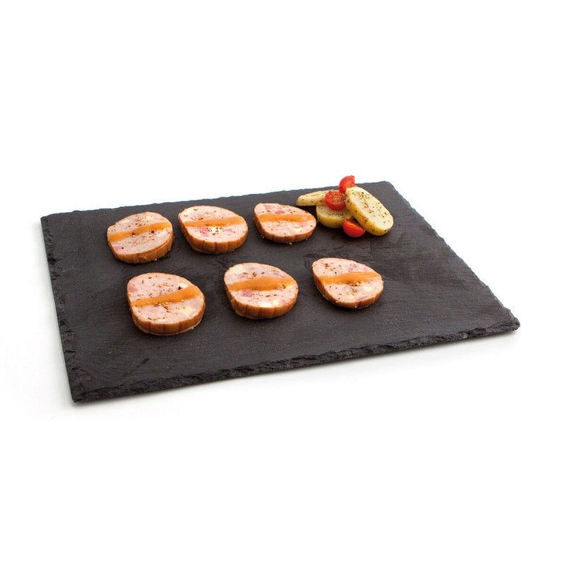 Plateau en Céramique Effet Ardoise Quid Gastro Fresh Noir (40 x 30 cm) (12 Unités)