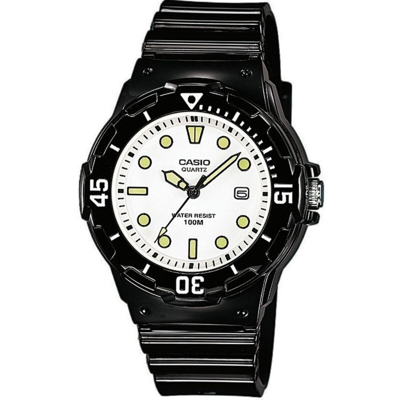 Montre Homme Casio DIVER 100M Blanc Noir (Ø 44