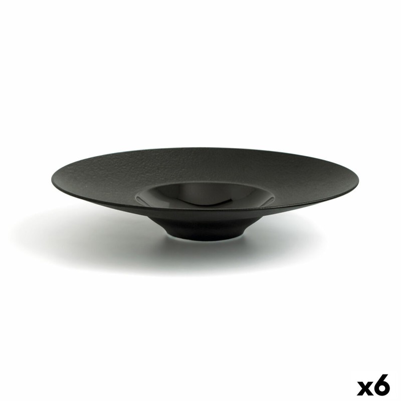 Assiette creuse Ariane Gourmet Céramique Noir (Ø 28 cm) (6 Unités)