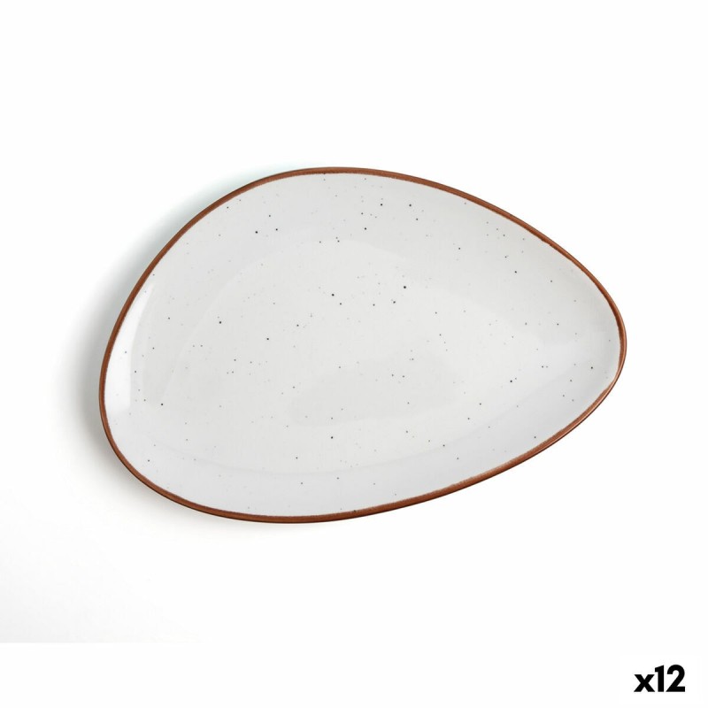 Assiette plate Ariane Terra Céramique Beige Ø 21 cm (12 Unités)