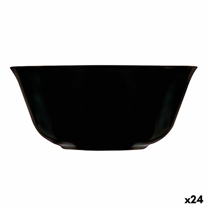 Bol Luminarc Carine Negro Noir verre 12 cm Polyvalents (24 Unités)