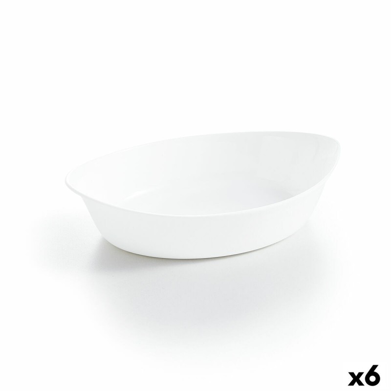 Plat à Gratin Luminarc Smart Cuisine Oblongue Blanc verre 25 x 15 cm (6 Unités)