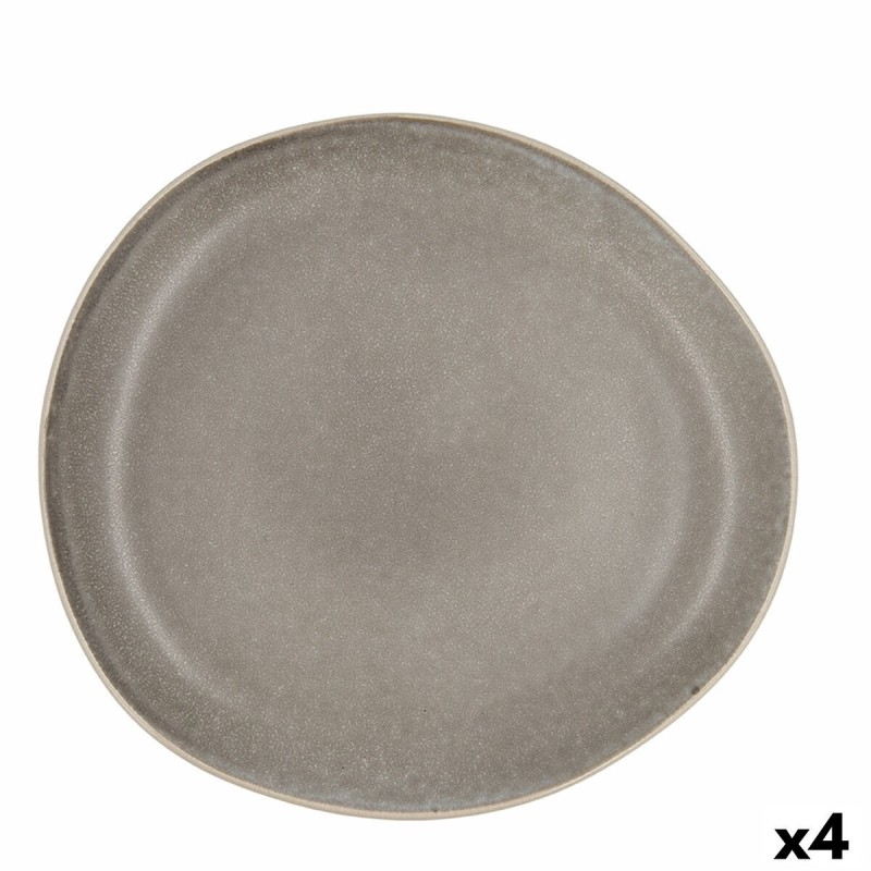 Assiette plate Bidasoa Gio Irrégulier Gris Céramique 26