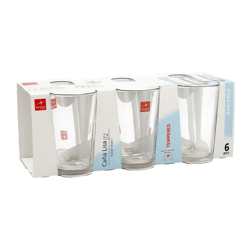 Set de Verres Bormioli Rocco Caña verre 220 ml Bière 6 Unités