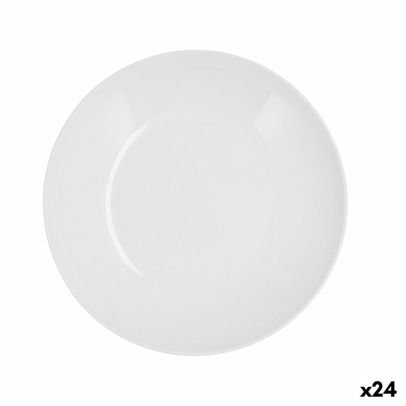 Assiette creuse Quid Select Basic Blanc Plastique 23 cm (24 Unités)