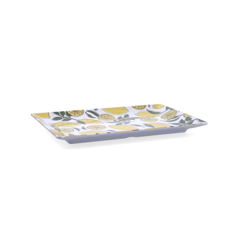 Plateau apéritif Quid Sicilia Multicouleur Bioplastique Citron 30 x 20 x 2 cm (12 Unités)