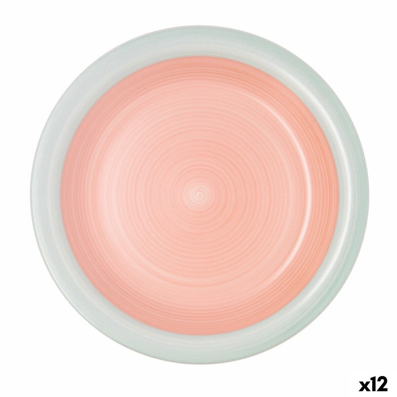 Assiette plate Quid Kaleido Vert Corail Céramique Ø 27 cm (12 Unités)