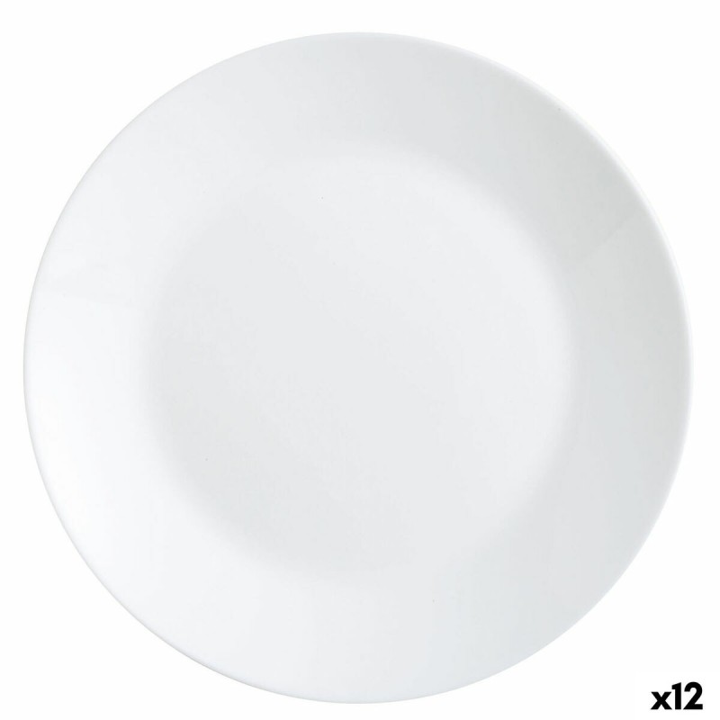 Assiette plate Luminarc Zelie Blanc verre Ø 25 cm (12 Unités)